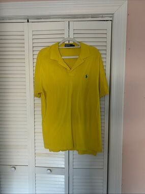 Ralph Lauren Bright Yellow Polo with Green Pony